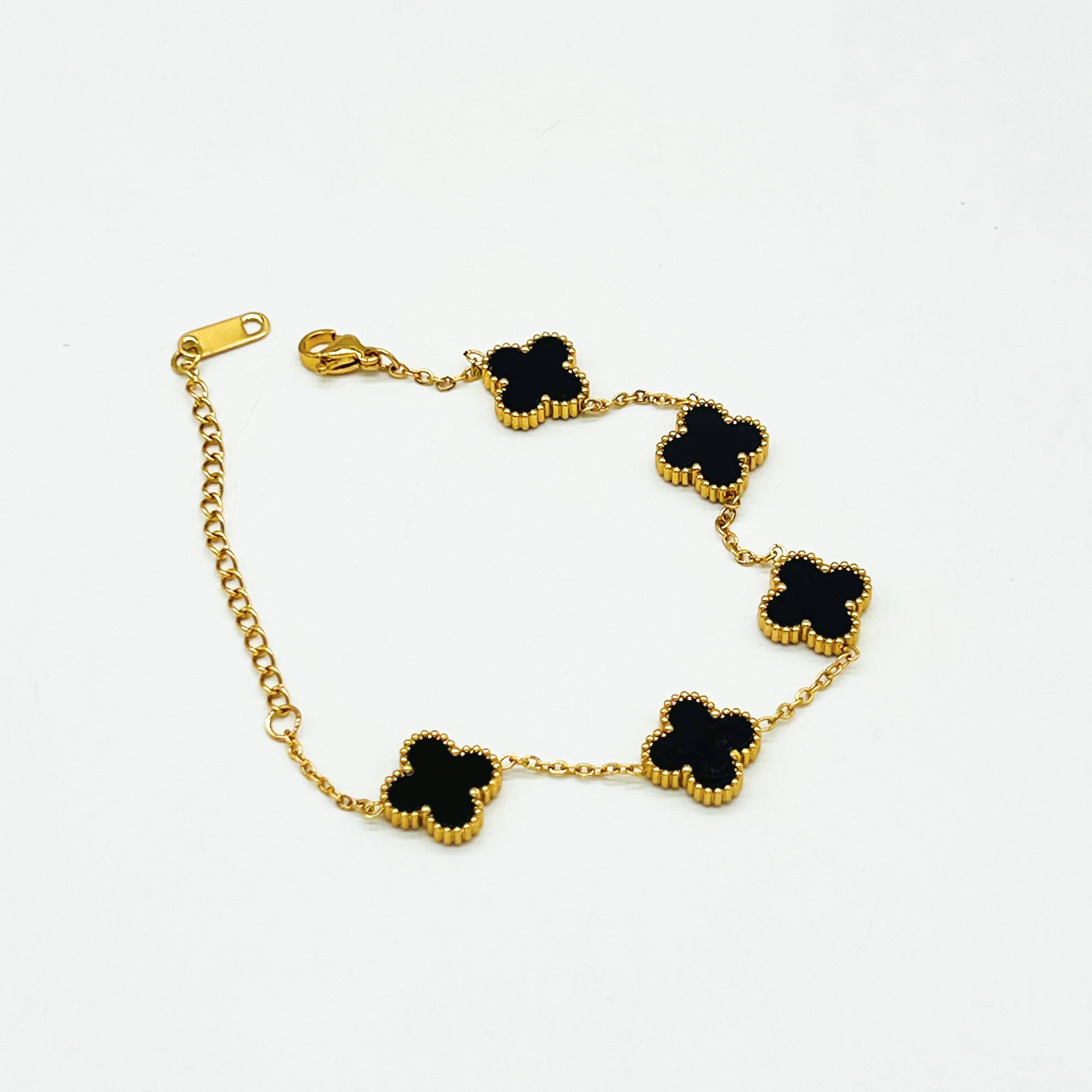 Black Clover Jewelry Set (Necklace, Bracelet, Ring, and Earrings)