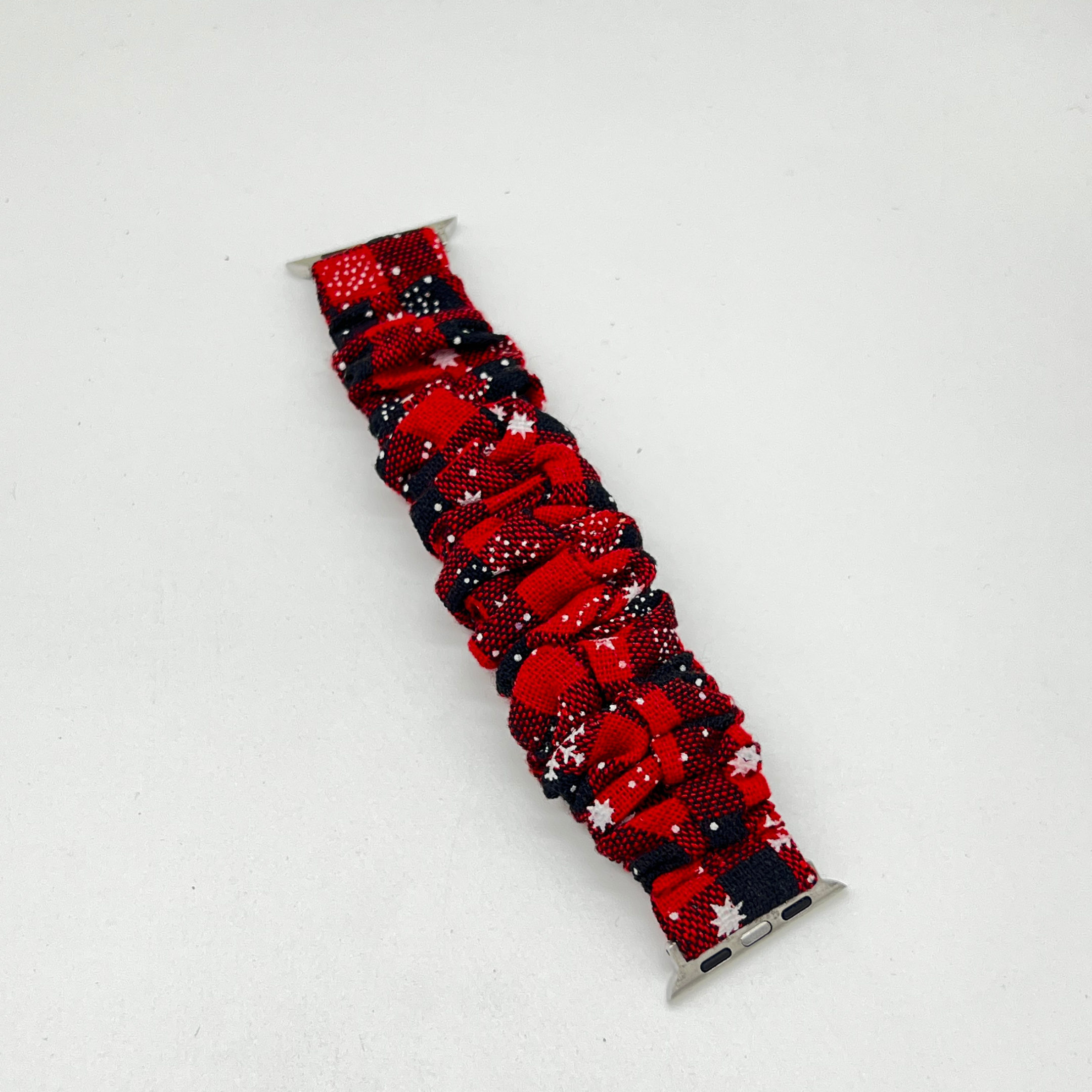 Plaid Scrunchie Apple Watch Band